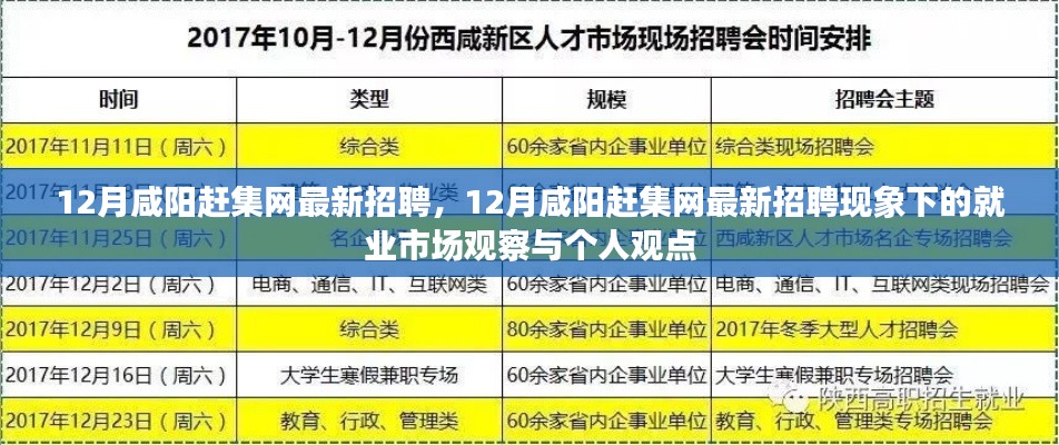 12月咸阳赶集网最新招聘现象下的就业市场观察与个人观点