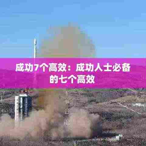 成功7个高效:成功人士必备的七个高效