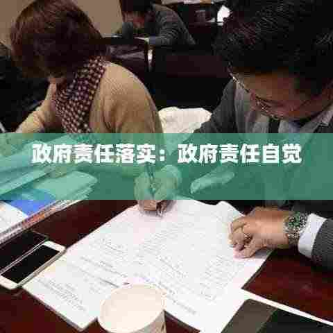 政府责任落实：政府责任自觉 