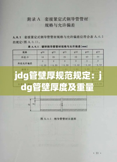 jdg管壁厚规范规定：jdg管壁厚度及重量 