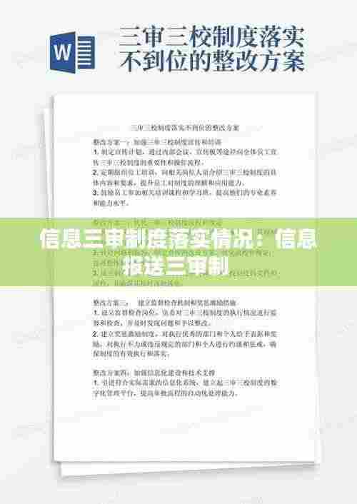 信息三审制度落实情况:信息报送三审制