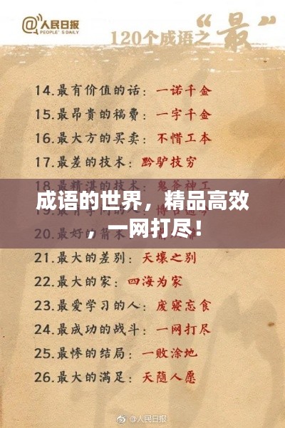 成语的世界,精品高效,一网打尽!