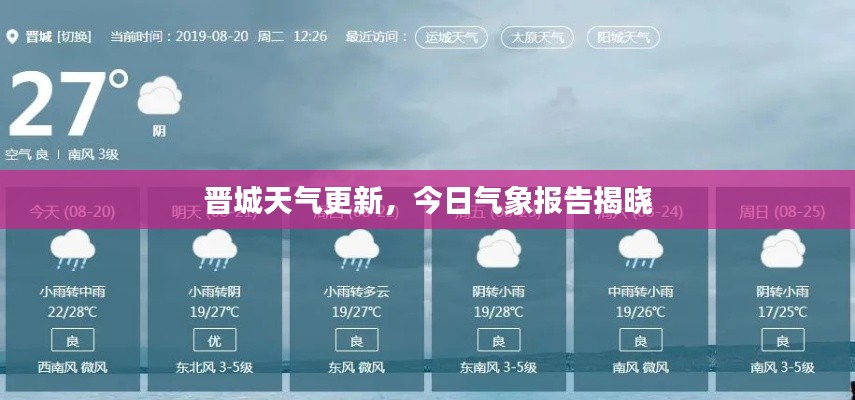 晋城天气更新，今日气象报告揭晓