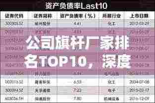公司旗杆厂家排名TOP10,深度探讨行业领军者