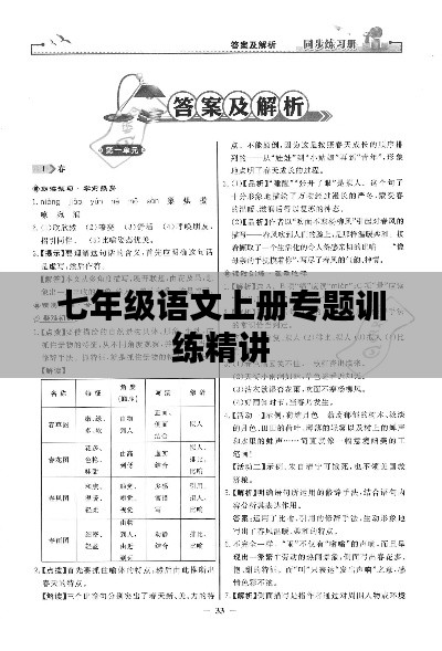 七年级语文上册专题训练精讲