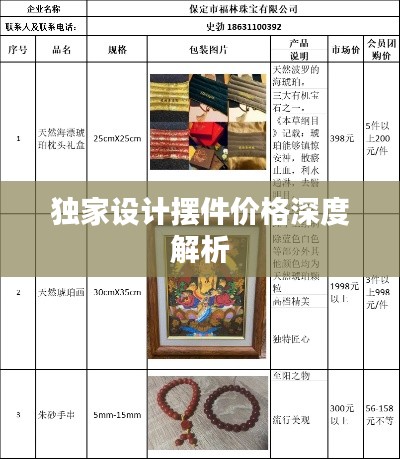 独家设计摆件价格深度解析