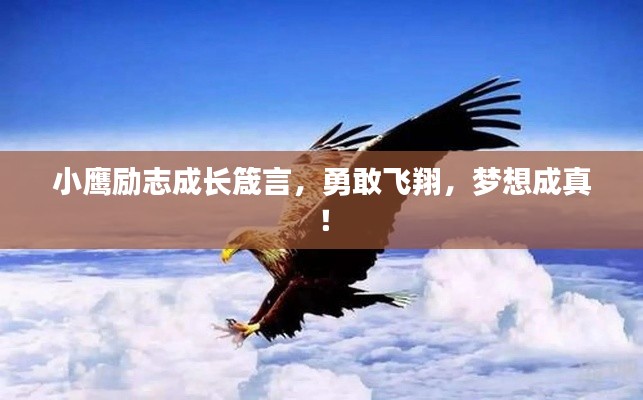 小鹰励志成长箴言，勇敢飞翔，梦想成真！